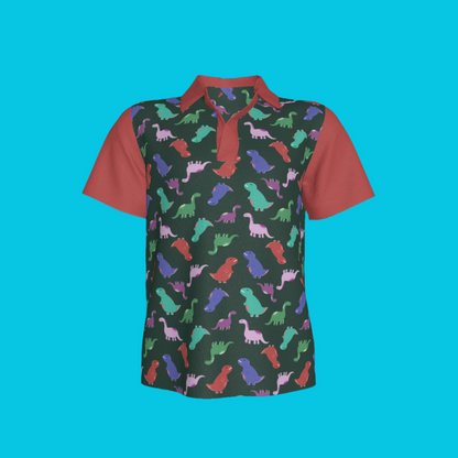 Red Dino Party Polo