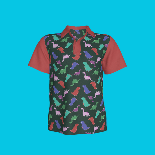 Red Dino Party Polo