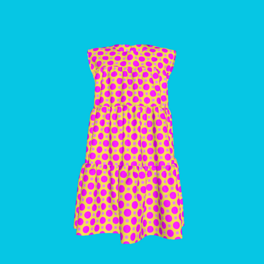 Olivia Dress in Pink Circle