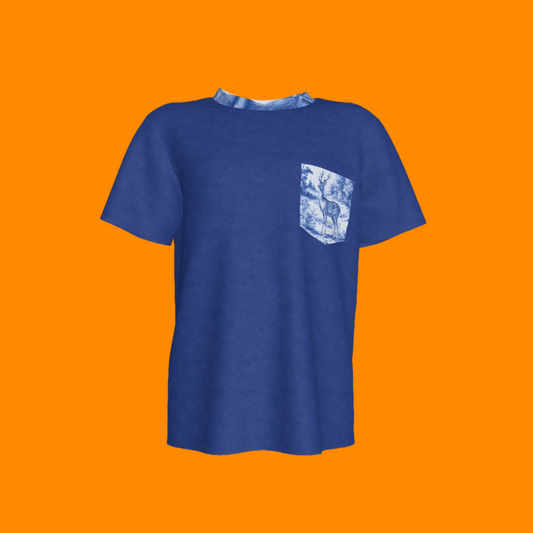Blue Adventure Deer Pocket Tee