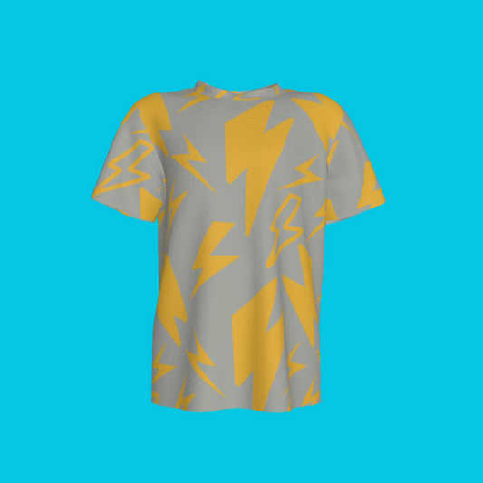 Kid's Pocket T-Shirt in Grey Super Thunder in Cotton Spandex Lightweight Jersey