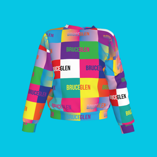 BruceGlen Logo Blocks Kid's Crew Neck Sweatshirt