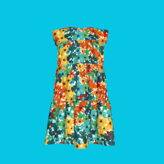 Kid's Ruffle Dress in Fleur de Esti
