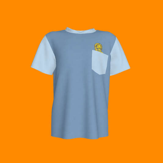 Lion Pocket Pal Tee in Classic Blues