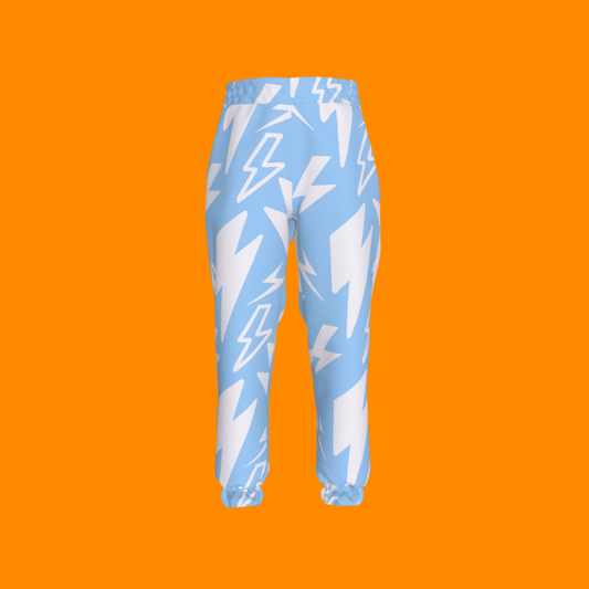 Kid's Sweatpants in Light Blue Super Thunder in Organic Cotton Spandex French Terry