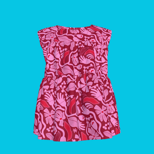 Magenta Ruffle Top