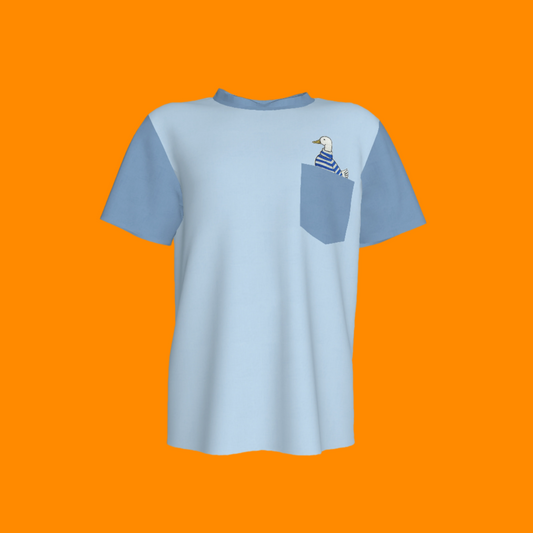 Duck Pocket Pal Tee in Easy Blue