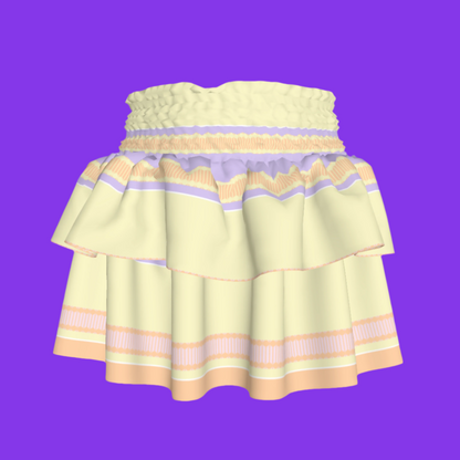 Kid's Smocked Ruffle Skirt in Paquin Pastel