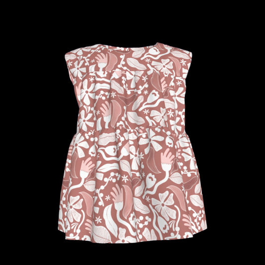 Flowers Ruffle Top