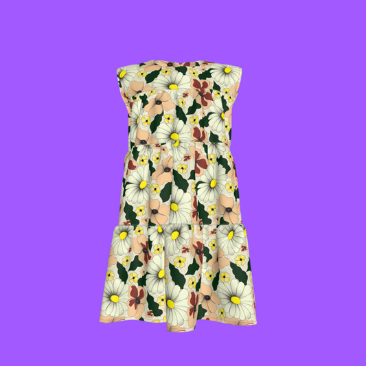 Kid's Ruffle Dress in Ma Jong Floral