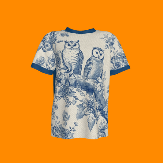 Vintage Owls Tee in Blue