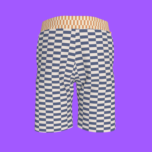 Blue & Yellow Gingham Shorts