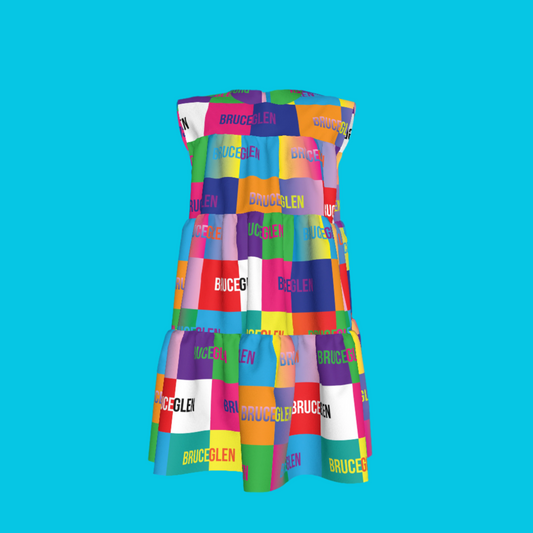 BruceGlen Logo Blocks Kid's Tiered Dress