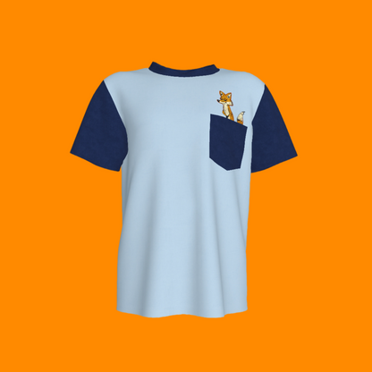Fox Pocket Pal Tee in Navy Contrast