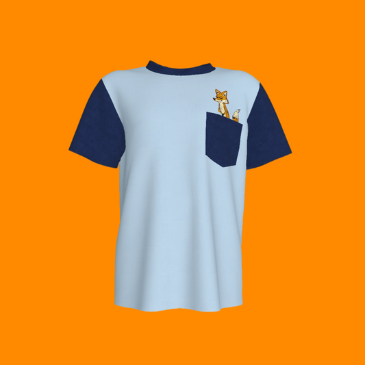 Fox Pocket Pal Tee in Navy Contrast