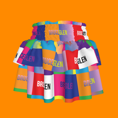 BruceGlen Logo Blocks Kid's Smocked Skirt