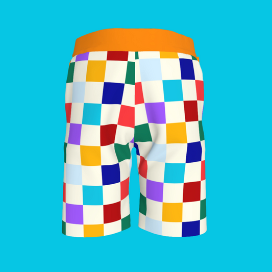 Small Kaleidoscope Checks Knit Shorts