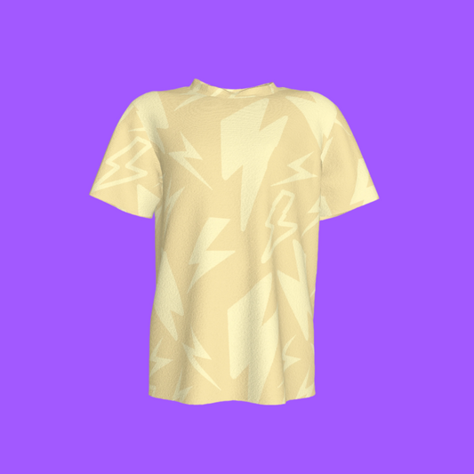 Kid's Pocket T-Shirt in Light Beige Super Thunder in Cotton Spandex Lightweight Jersey
