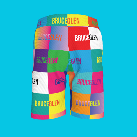 BruceGlen Logo Blocks French Terry Shorts