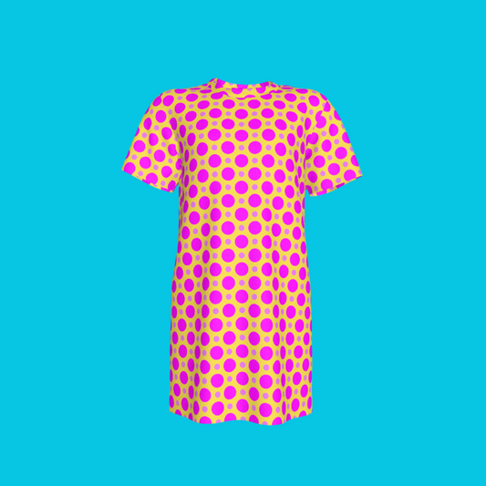 Melanie Dress in Pink Circle