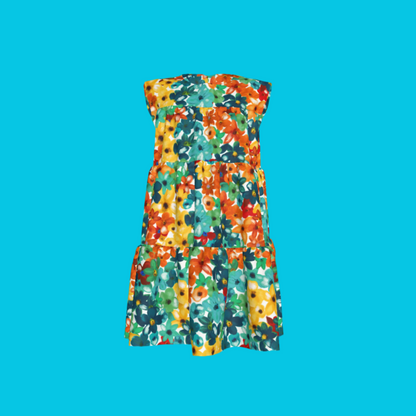 Kid's Ruffle Dress With Lining in Fleur de Esti