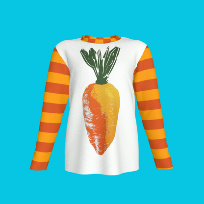 Carrot Patch Stripe Sleeve Tee