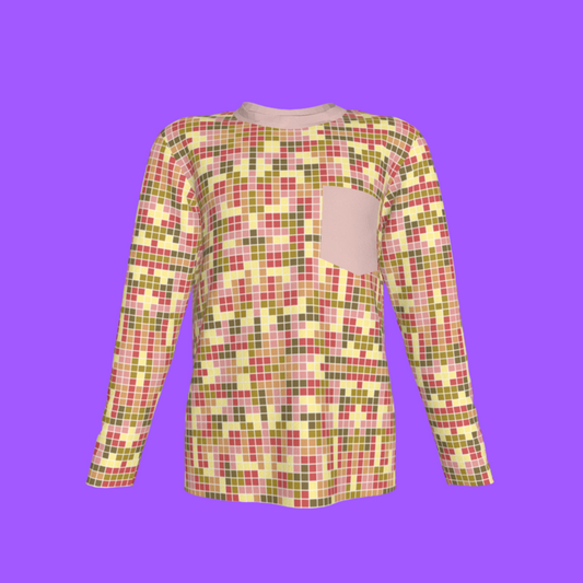 Pixels Long Sleeve Pocket T-shirt