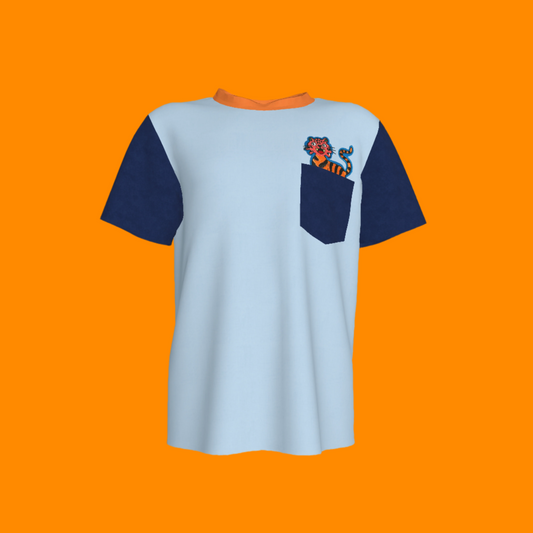 Tiger Pocket Pal Tee in Ocean Sunset