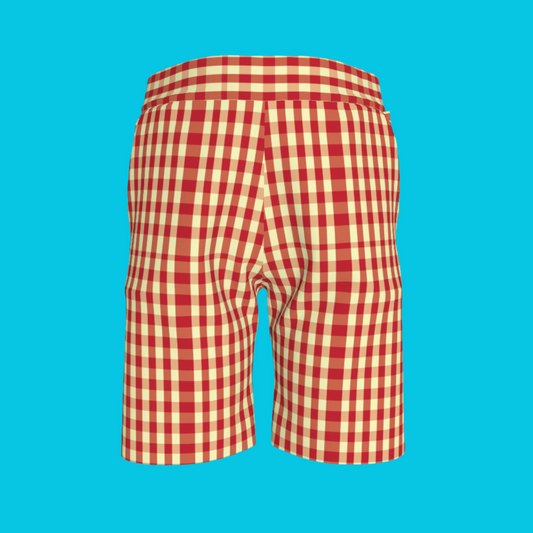 Red & Yellow Gingham Shorts