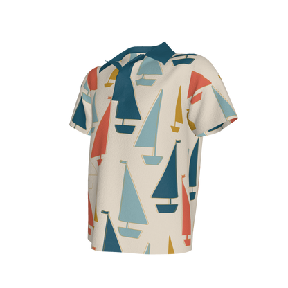 Cream Sailboats Polo