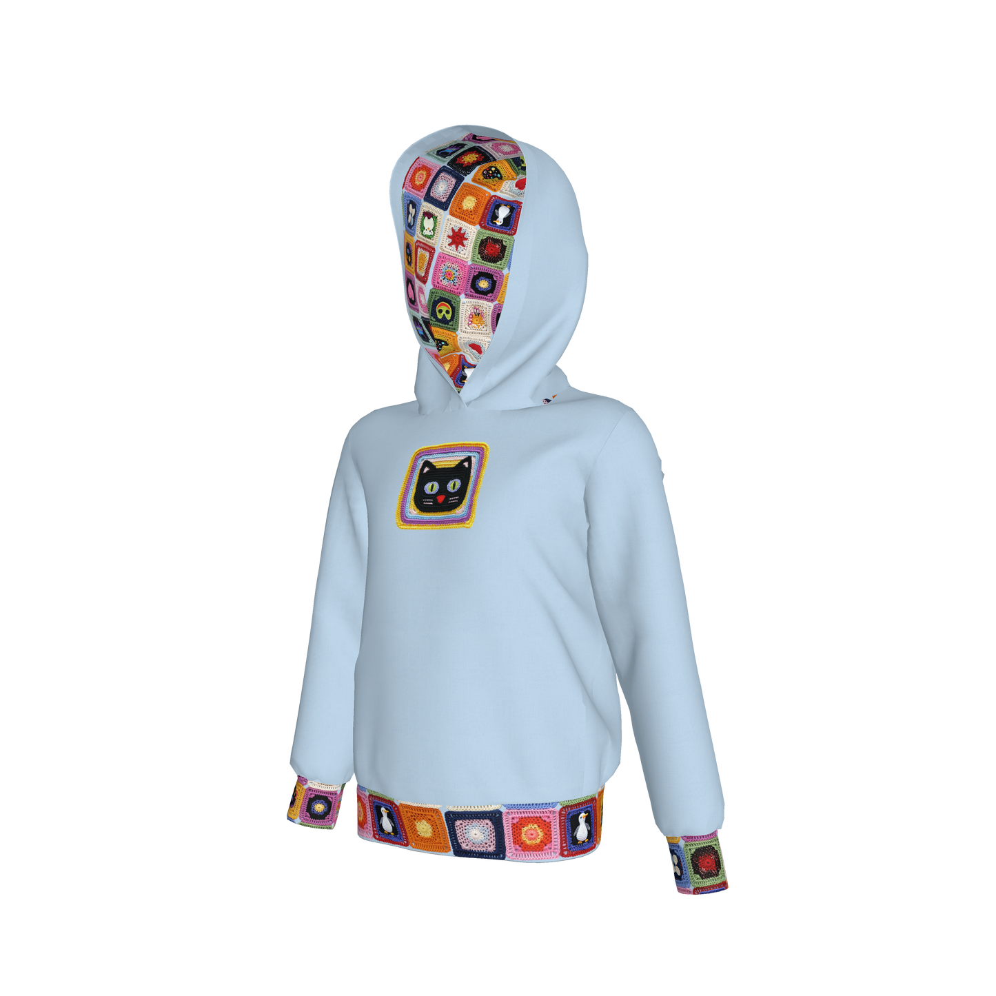 Cat Crochet Detail Hoodie