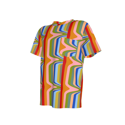 Kid's Pocket T-Shirt in Fun Retro in Cotton Spandex Lightweight Jersey