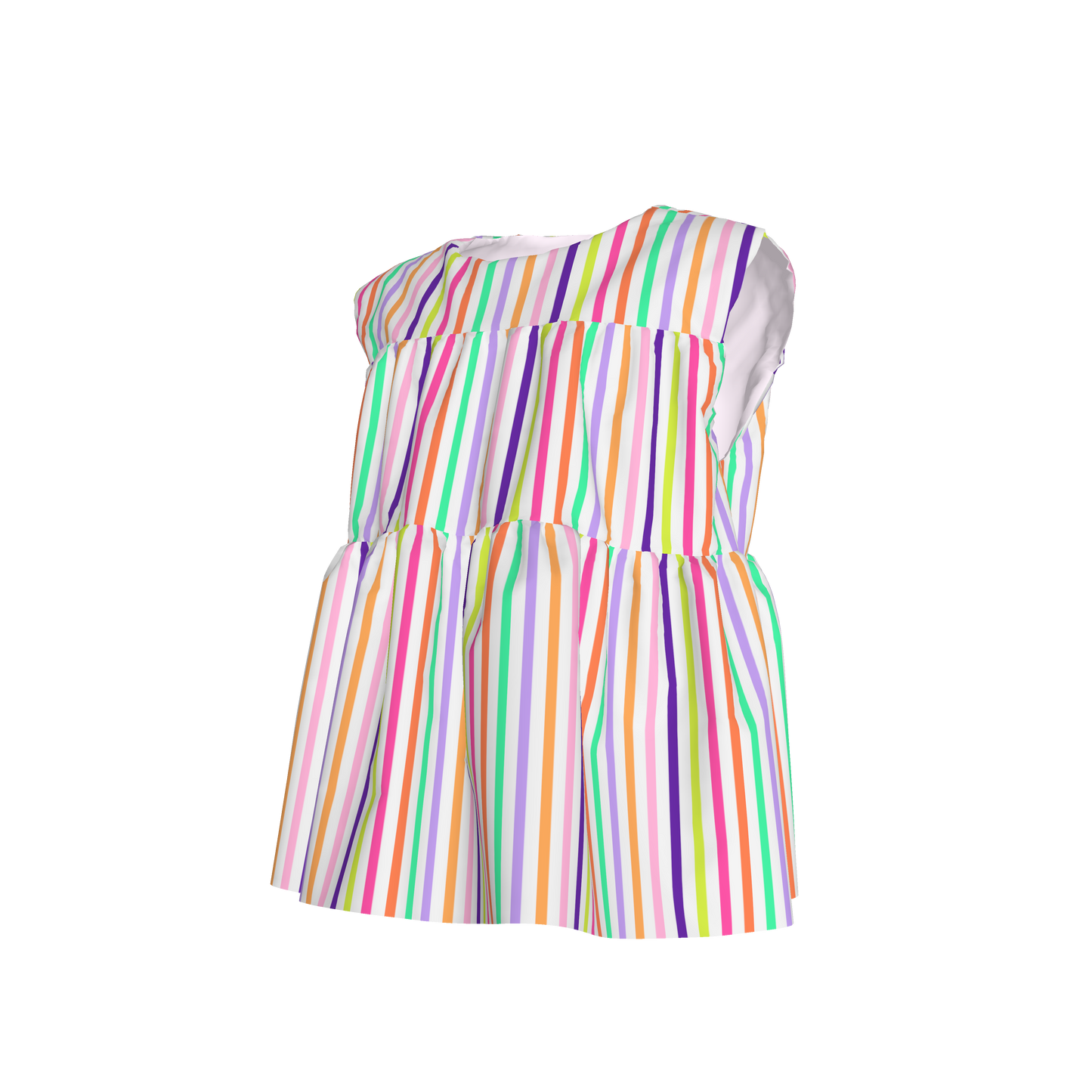 Cute Lines Ruffle Top
