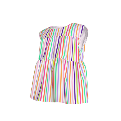 Cute Lines Ruffle Top