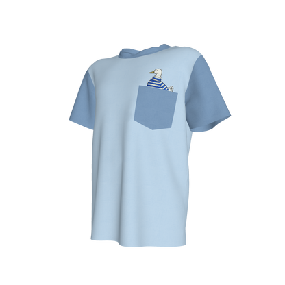 Duck Pocket Pal Tee in Easy Blue