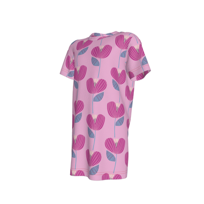 Pink Poppy T-Shirt Dress