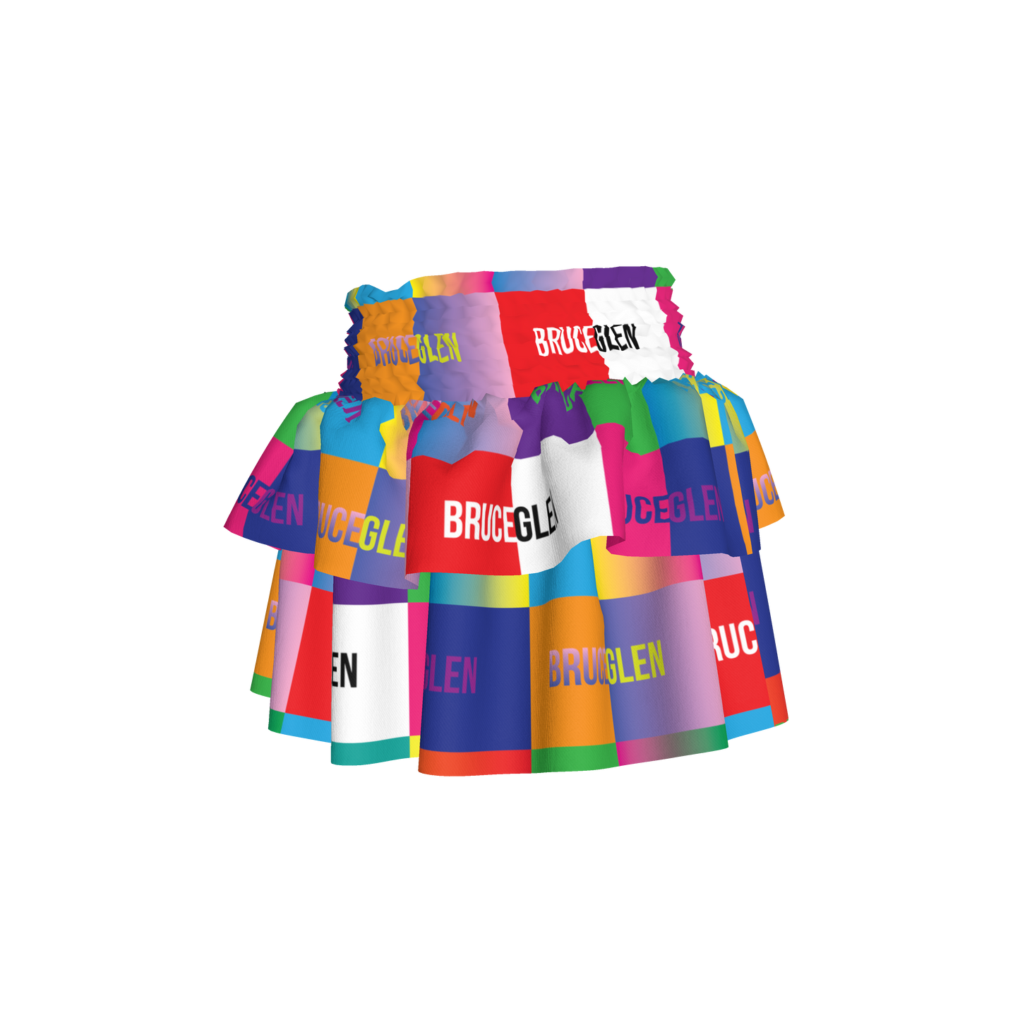 BruceGlen Logo Blocks Kid's Smocked Skirt