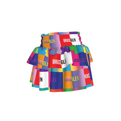 BruceGlen Logo Blocks Kid's Smocked Skirt