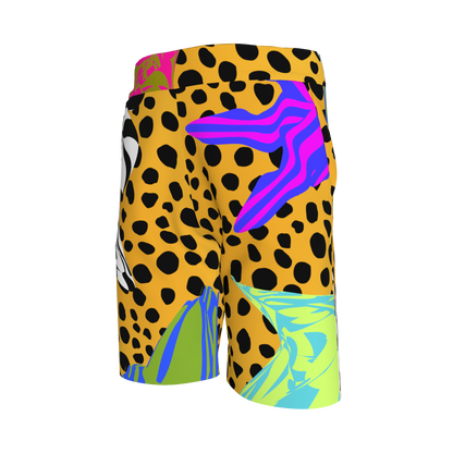 BruceGlen Cheetah Scramble French Terry Shorts
