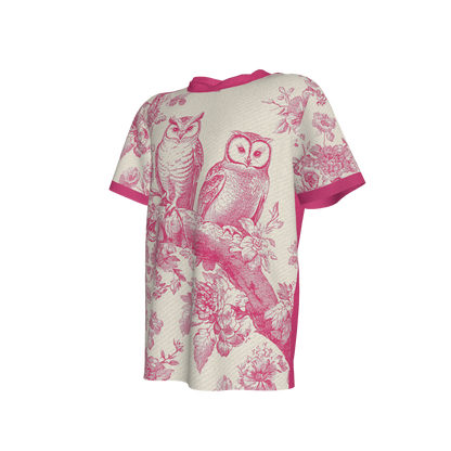Vintage Owls Tee in Sweet Pink