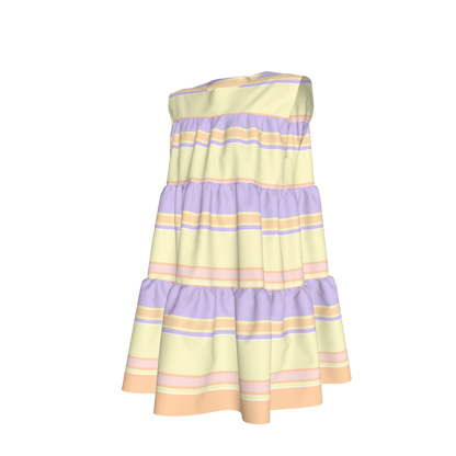 Kid's Ruffle Dress With Lining in Paquin Pastel