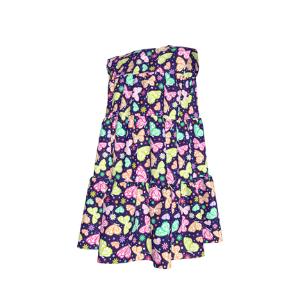 Butterflies Ruffled Dress