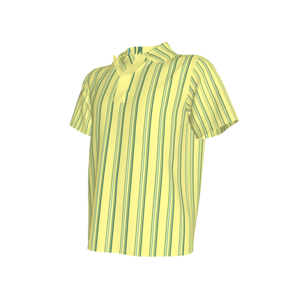Kid's Polo in Light Yellow & Green in Organic Cotton Pique