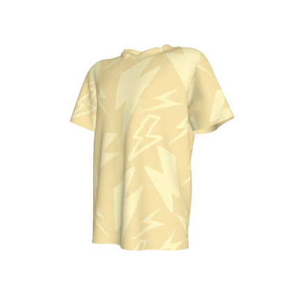 Kid's Pocket T-Shirt in Light Beige Super Thunder in Cotton Spandex Lightweight Jersey