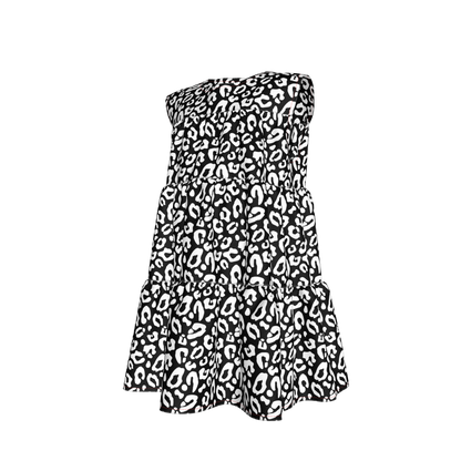 Kid's Ruffle Dress in Black Kitty Cat Dreamer