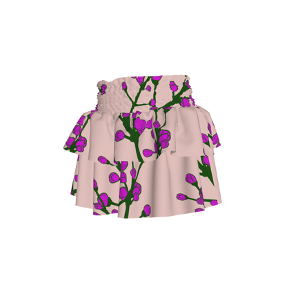 Floral Lilac Ruffle Skirt