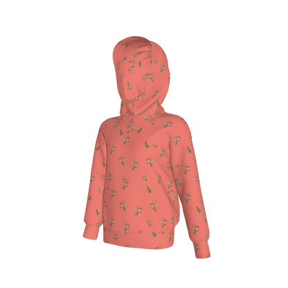 Kid's Pullover Hoodie in Belle Bloom Pink in Fleece Back Stretch Organic Terry