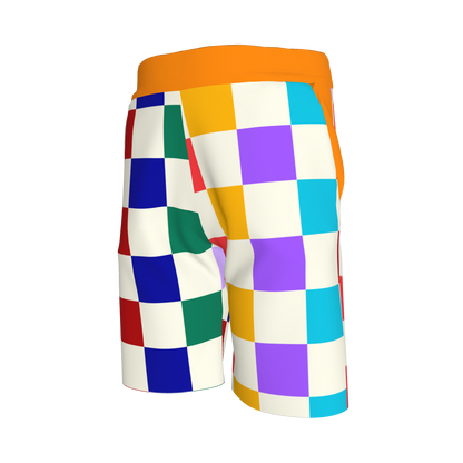 Large Colorblock Knit Shorts