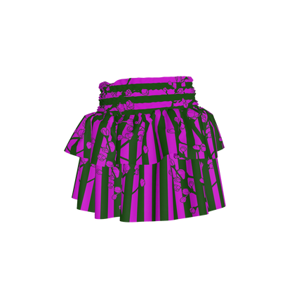 Floral Smocked Ruffle Skirt