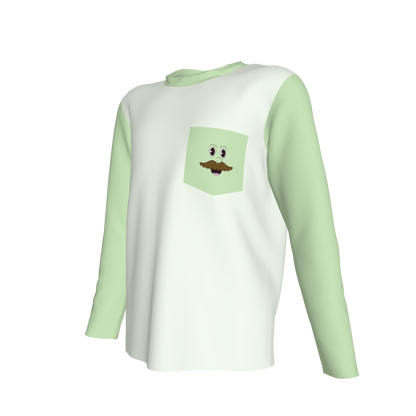 Mustache Long Sleeve Pocket T-Shirt